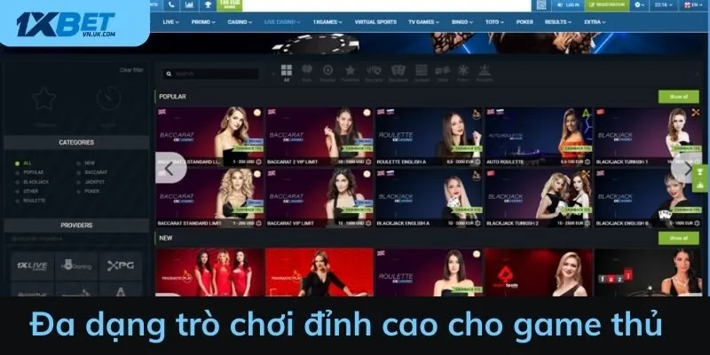 Đa dạng trò chơi đỉnh cao cho game thủ 