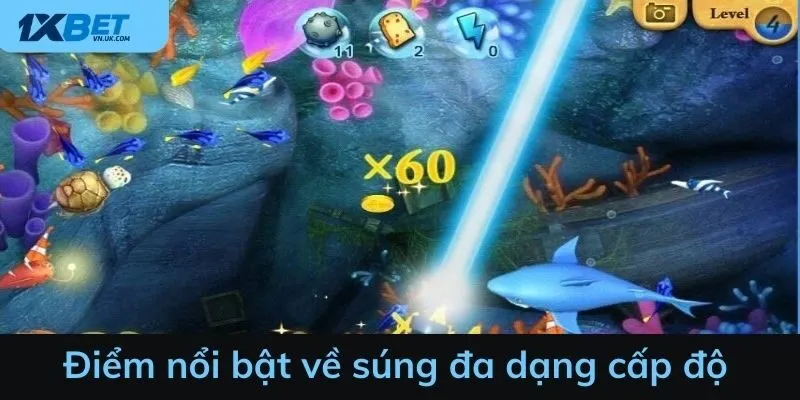 Điểm nổi bật về súng đa dạng cấp độ