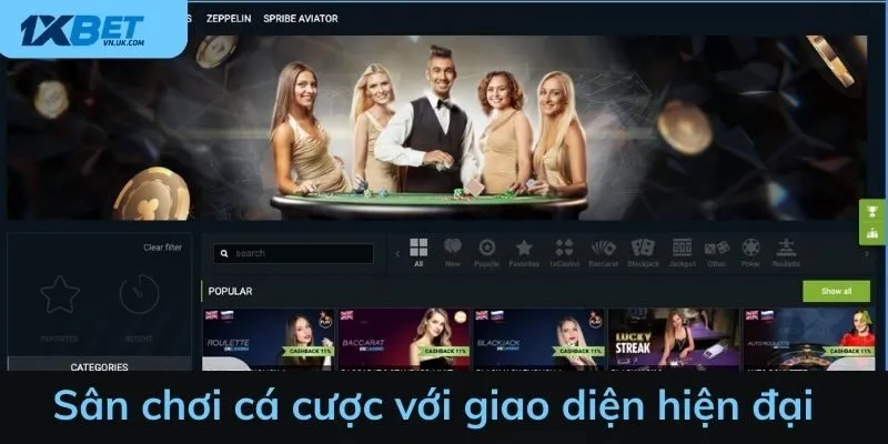 Sân chơi cá cược với giao diện hiện đại 